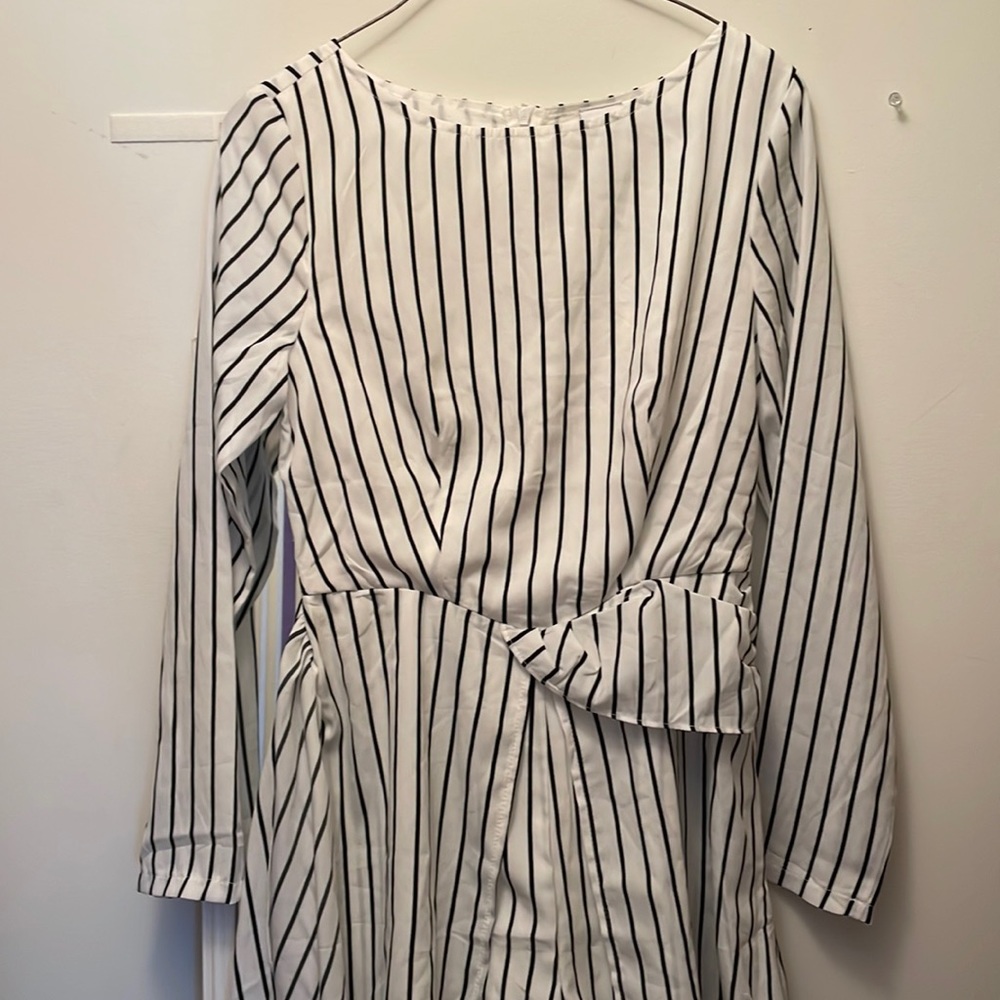 Brand new selfie black and white romper!! NEVER WORN!